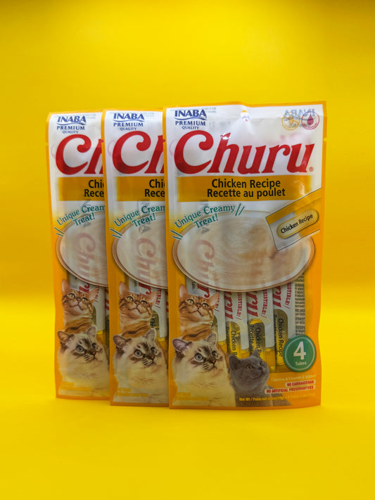 Kit Frango: 3 Licksy Frango + 3 Churu Galinha