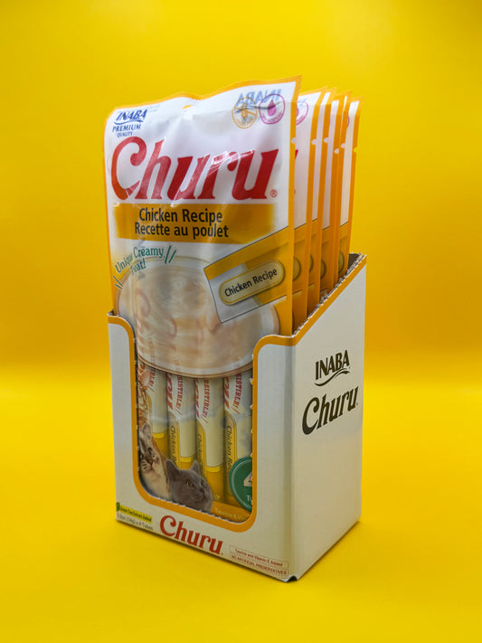 Petisco Cremoso para Gatos Churu Galinha - 15 Packs