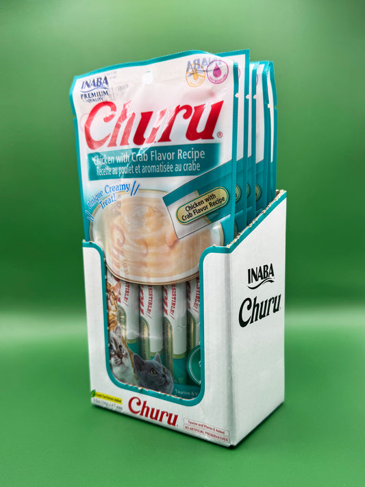 Petisco Cremoso para Gatos Churu Frango com Caranguejo - 15 packs