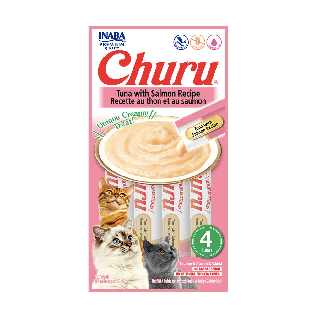 Petisco Cremoso para Gatos Churu Atum com Salmão - 1 Pack