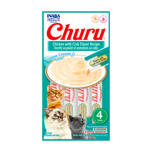 Petisco Cremoso para Gatos Churu Frango com Caranguejo - 1 Pack
