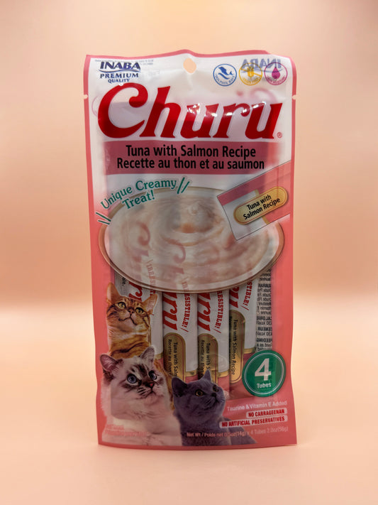 Petisco Cremoso para Gatos Churu Atum com Salmão - 1 Pack