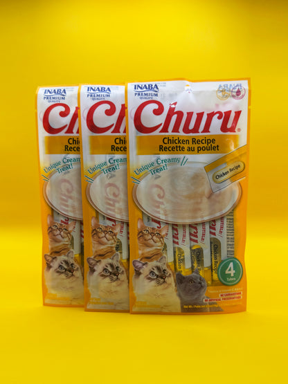 Kit Frango: 3 Licksy Frango + 3 Churu Galinha
