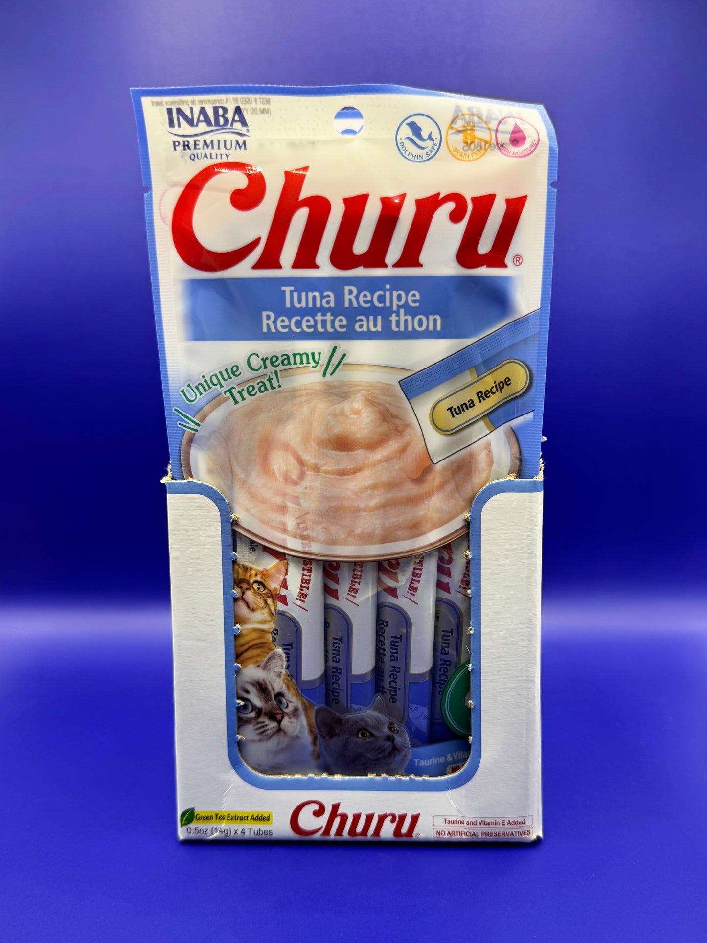 Petisco Cremoso para Gatos Churu Atum - 15 Packs