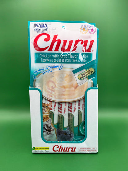 Petisco Cremoso para Gatos Churu Frango com Caranguejo - 15 packs