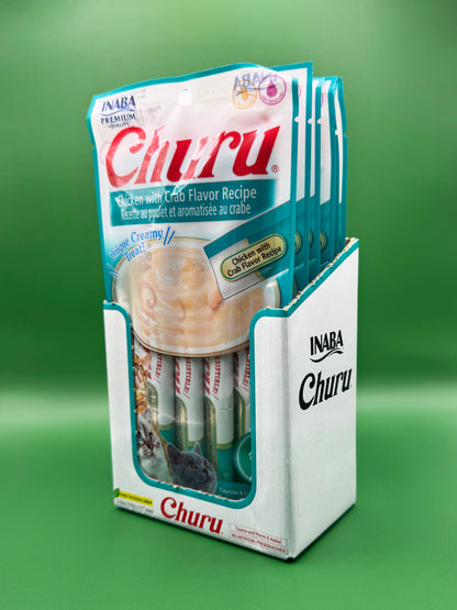 Petisco Cremoso para Gatos Churu Frango com Caranguejo - 15 packs