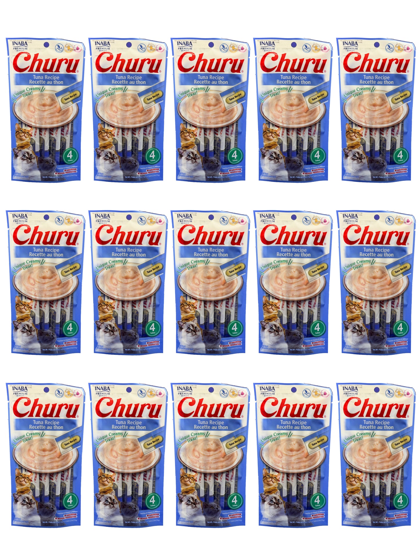 Petisco Cremoso para Gatos Churu Atum - 15 Packs