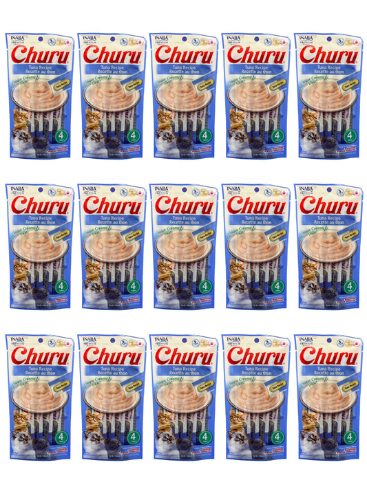 Petisco Cremoso para Gatos Churu Atum - 15 Packs