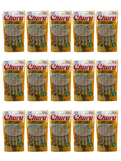Petisco Cremoso para Gatos Churu Galinha - 15 Packs