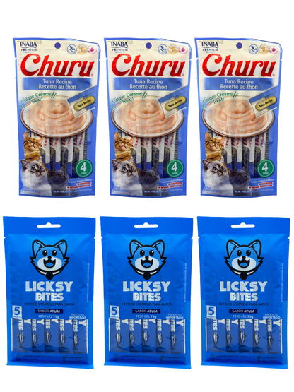 Kit Atum: 3 Licksy Atum + 3 Churu Atum