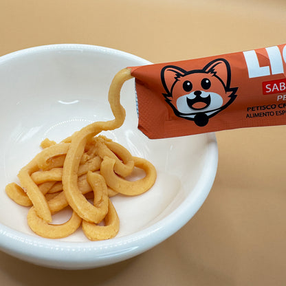 Petisco Cremoso para Gatos Licksy Bites Sabor Salmão - 1 Pack 75g (5 unidades)