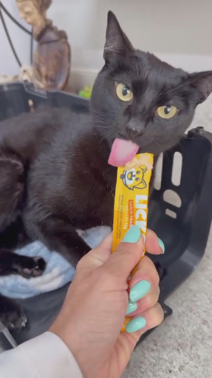 Petisco Cremoso para Gatos Licksy Bites Sabor Frango - 3 Packs (15 unidades)